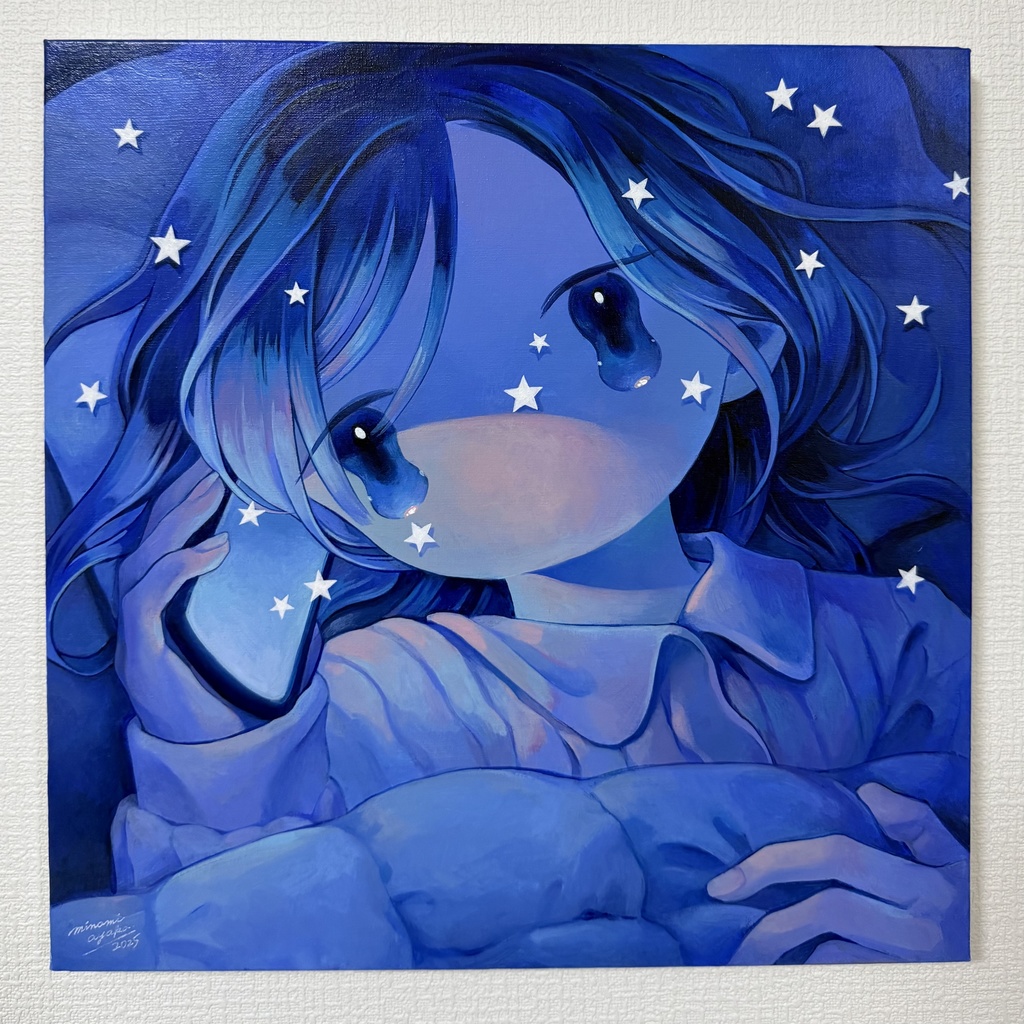 キャンバス作品「おやすみコール」