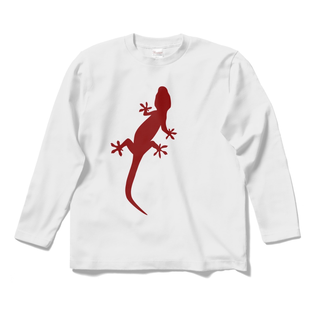 ヤモリシルエットA　赤　original design