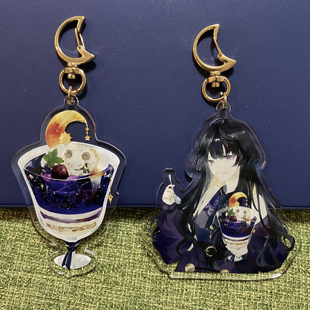 夜を提ぐカフェスイーツ アクリルキーホルダー