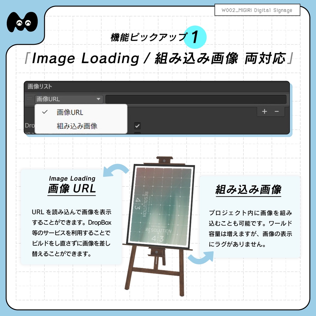 【Image Loading / 組み込み画像 両対応のデジタルサイネージ】MIGIRI Digital Signage