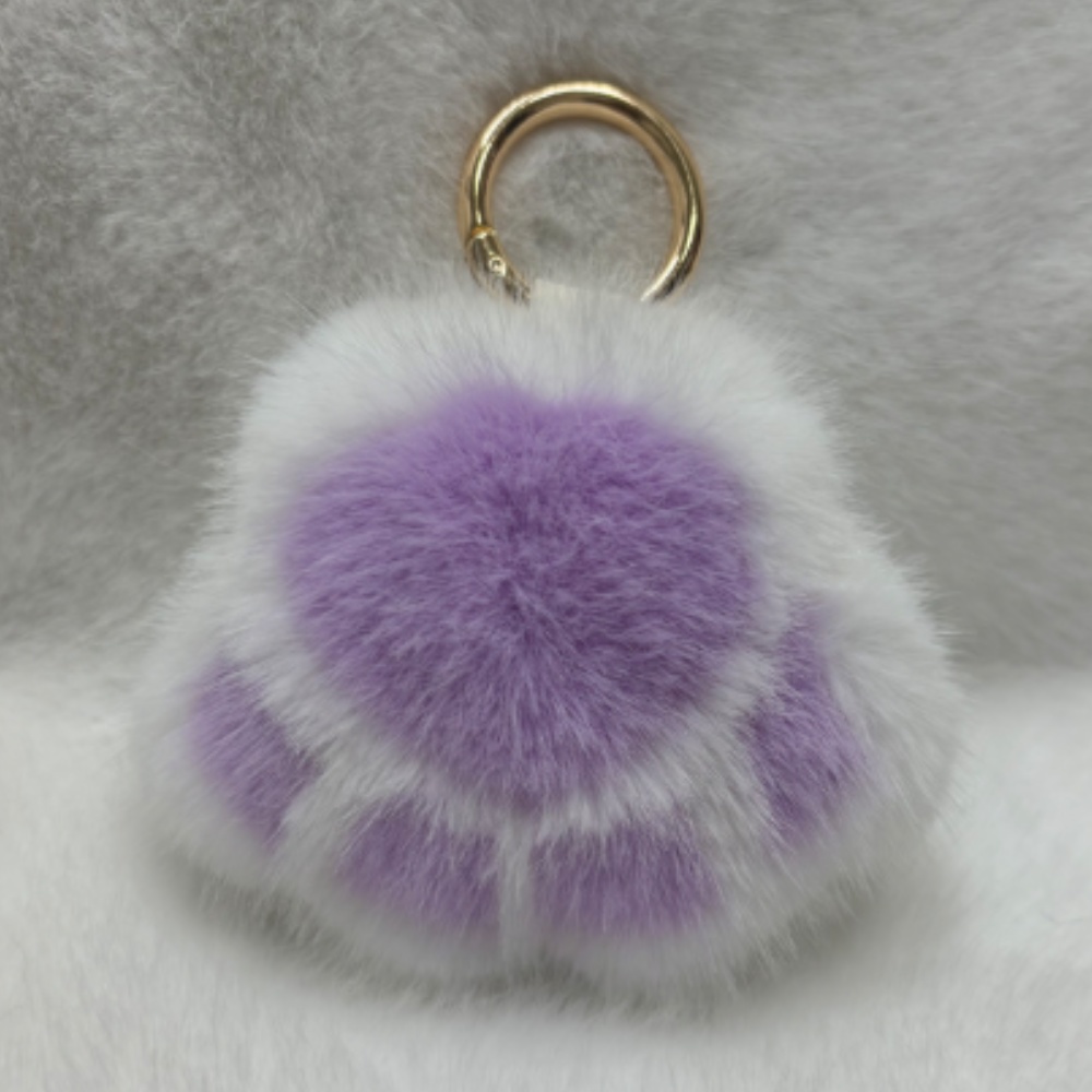 超可愛い猫の足跡　白紫　キーホルダー・ストラップ