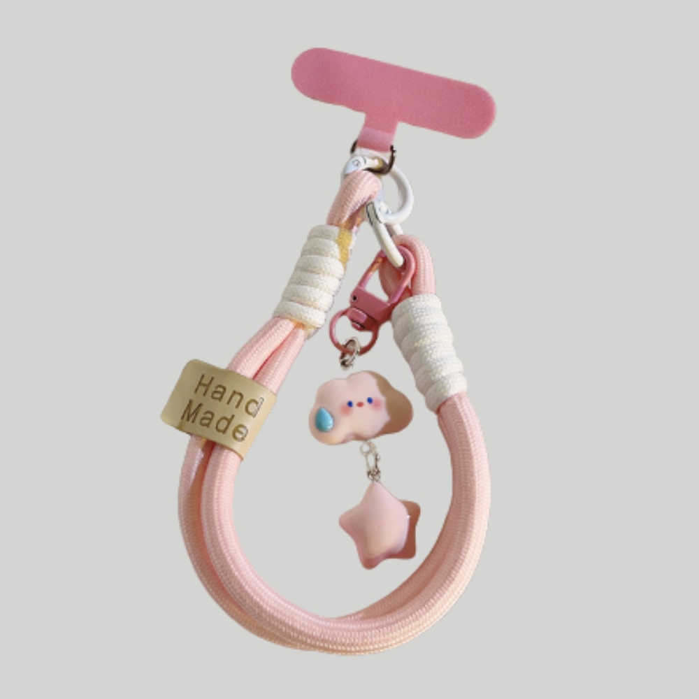 超可愛い手首携帯ストラップ　ピンク / ピンク雲