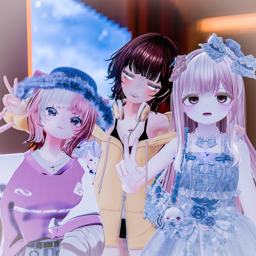 【16アバター対応】絆星-Kizuna Star ネックレス ペア アクセサリー