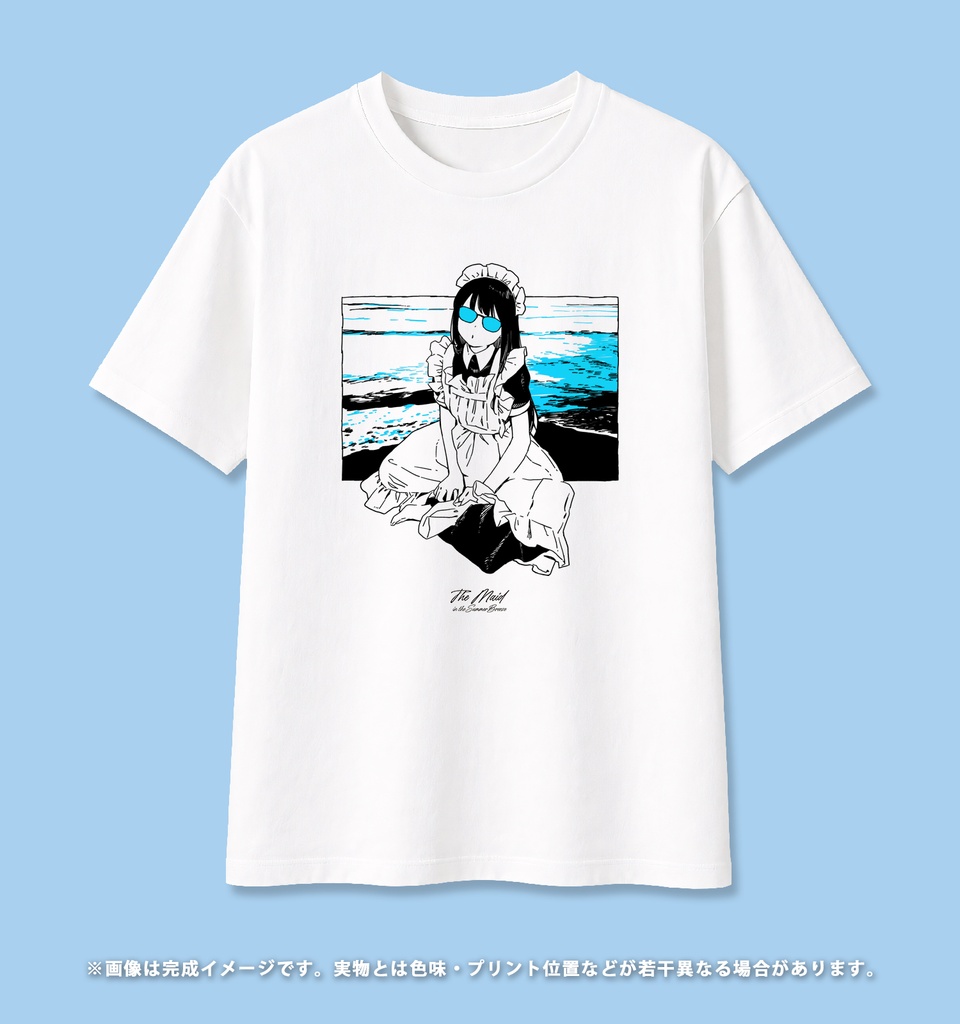 【NEW】メイドさん Tシャツ［サングラスと海］