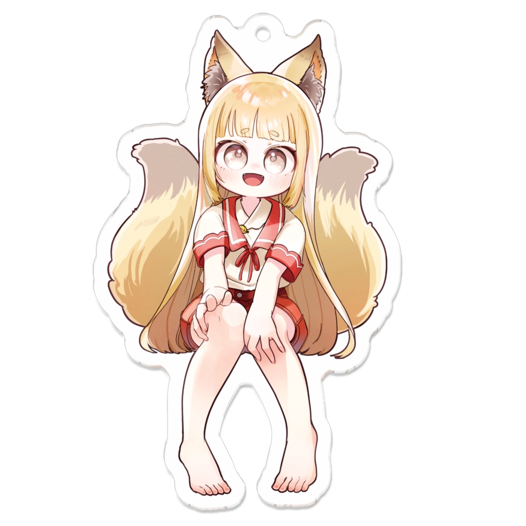 四月一日びゃっこアクリルキーホルダー【活動４周年記念】