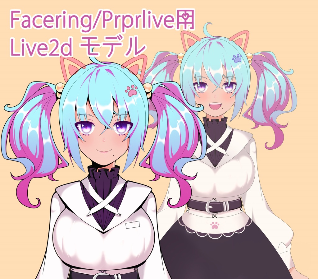 【限定1点】FaceRig/prprlive用Live2Dモデル miaちゃん