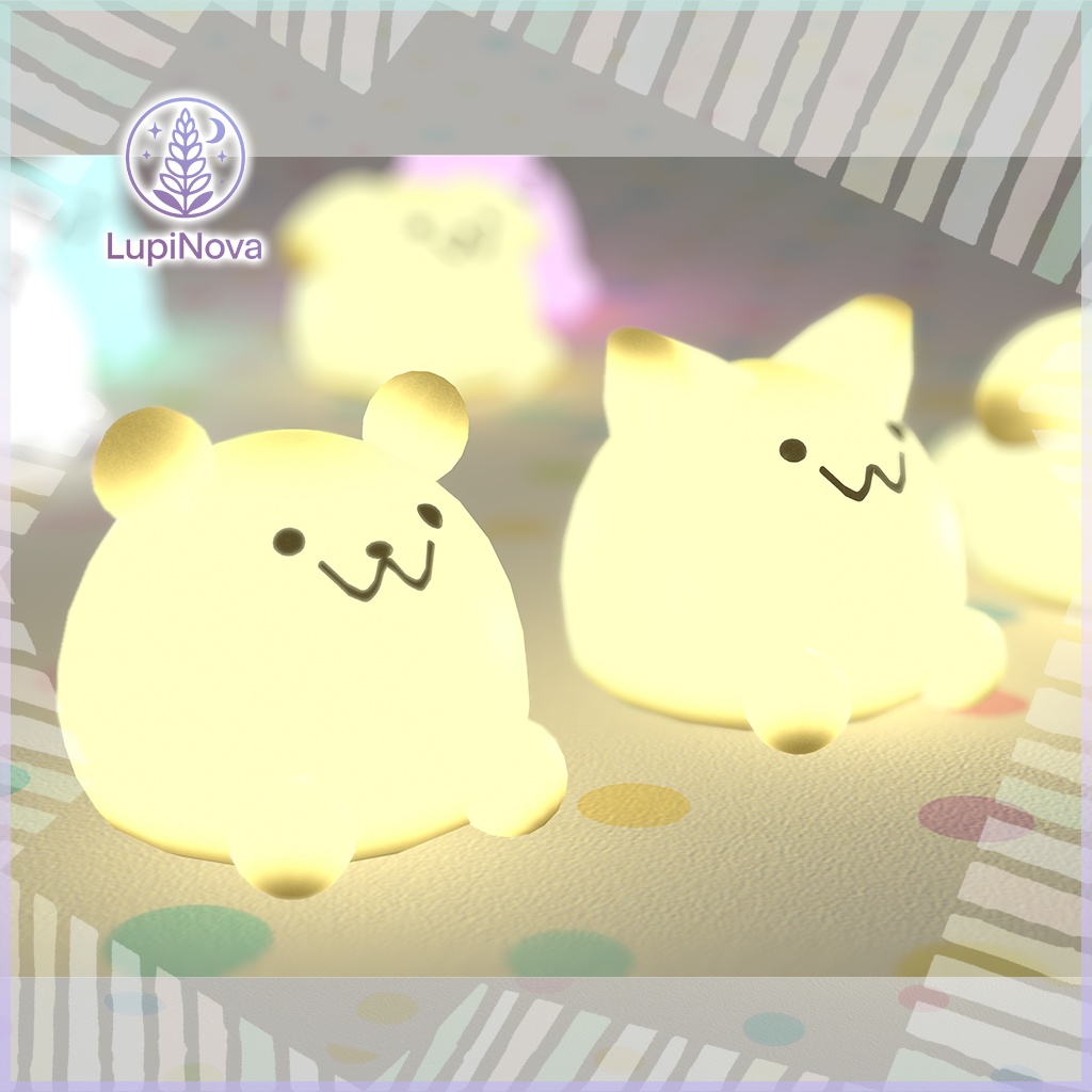 『Animal Light』くま・ねこ・いぬ・うさぎ 4Color