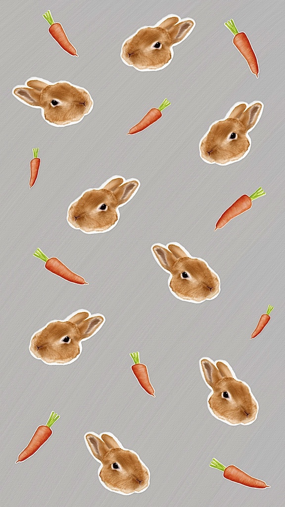 【無料DL】スマホ壁紙_ネザーランドドワーフ(オレンジ)6枚セット_3カラー×水玉あり/なし