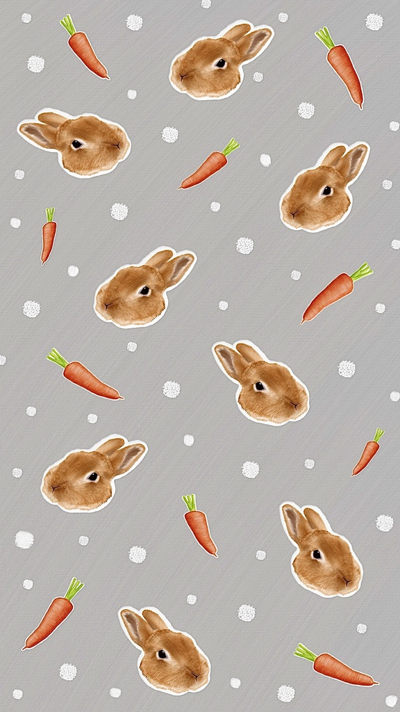 【無料DL】スマホ壁紙_ネザーランドドワーフ(オレンジ)6枚セット_3カラー×水玉あり/なし