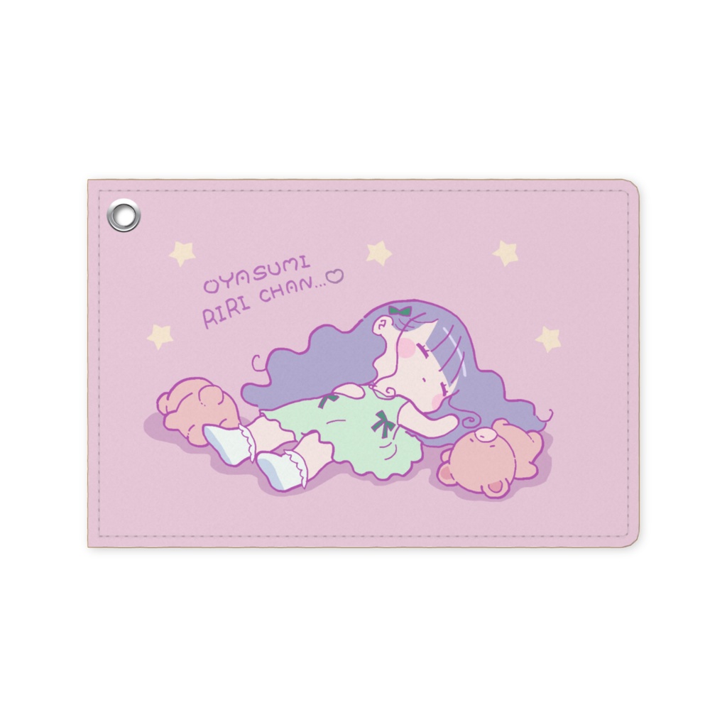 くまちゃんとおひるねパスケース