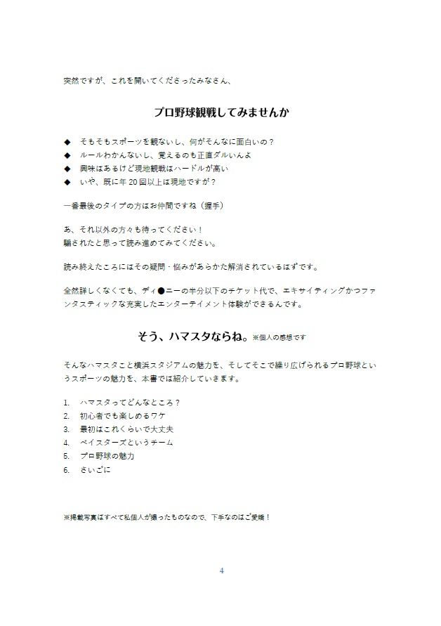 ハマスタ――野球観戦を趣味にしよう
