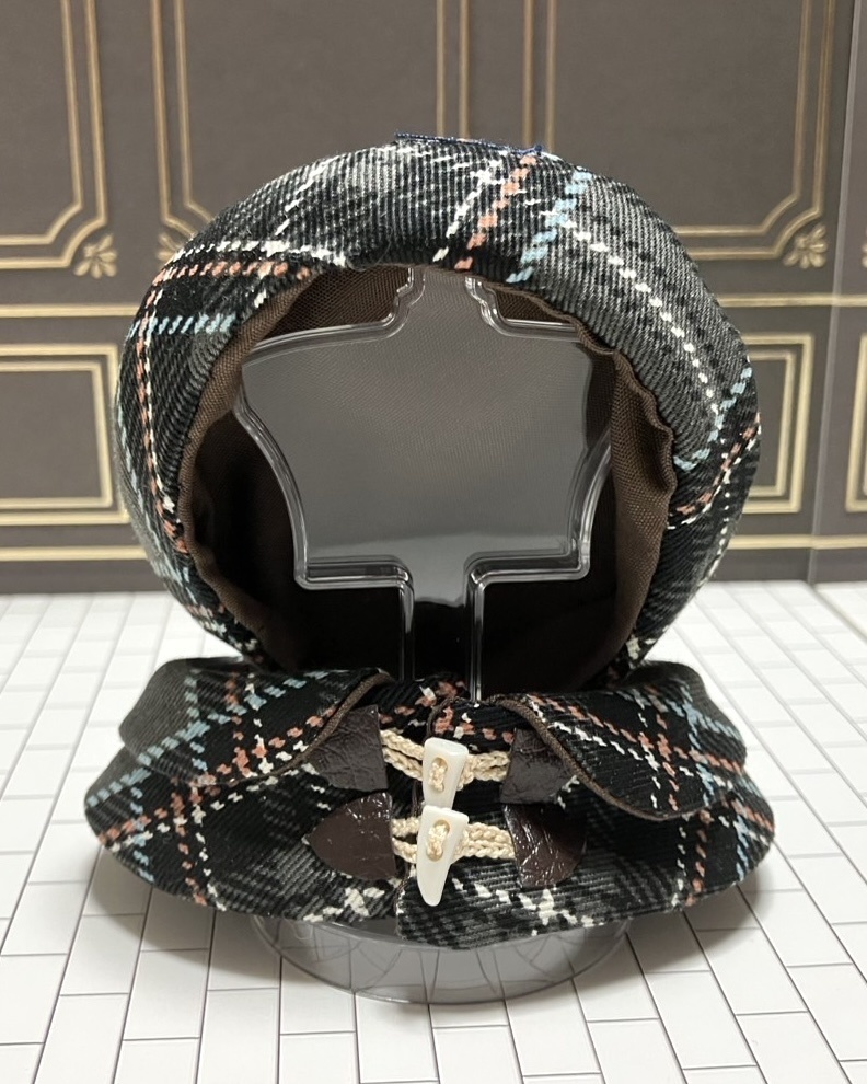 タータンチェックぬいケープセット