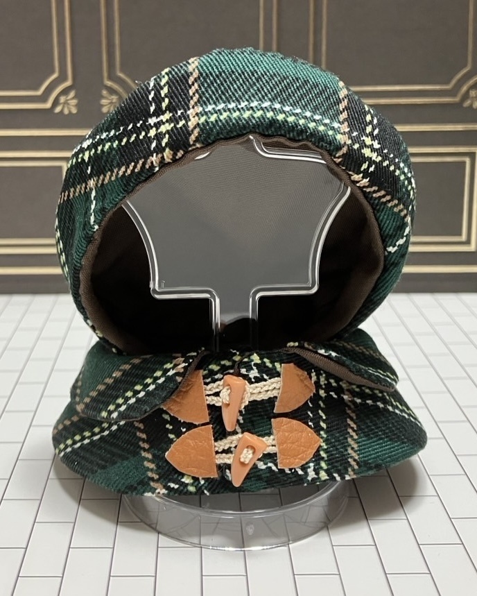 タータンチェックぬいケープセット