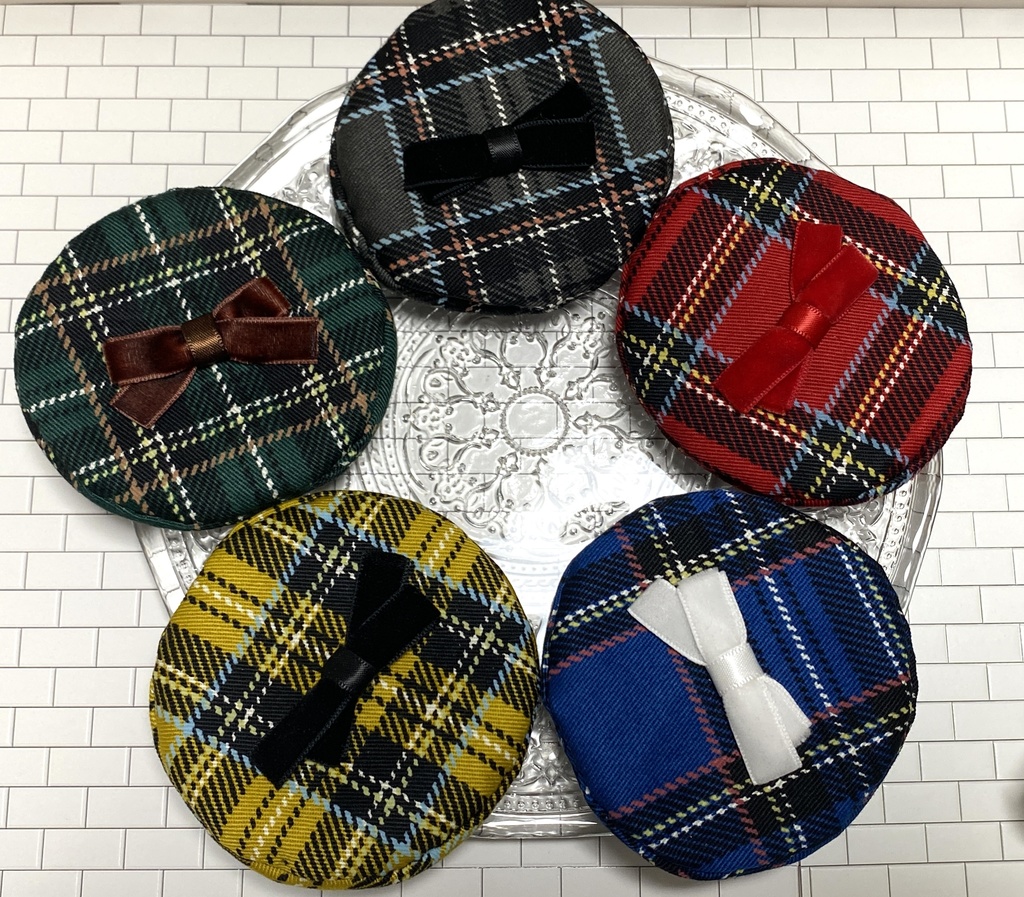 タータンチェックぬいケープセット