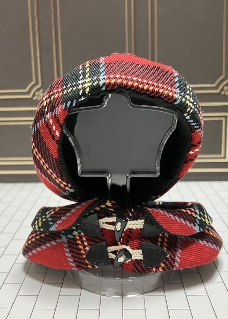 タータンチェックぬいケープセット