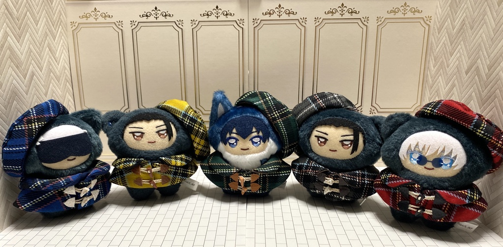 タータンチェックぬいケープセット