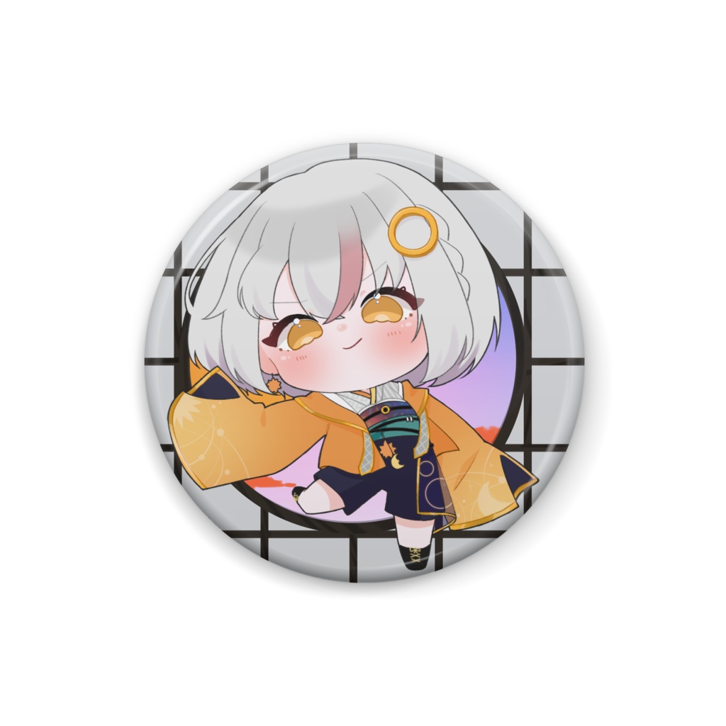 金環ひじき　缶バッチ25㎜　2