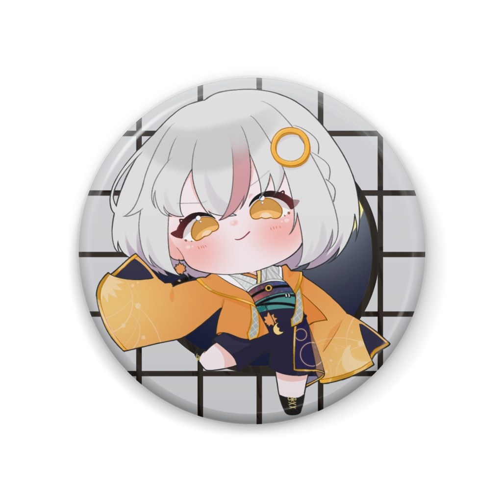 金環ひじき　缶バッチ57㎜　2