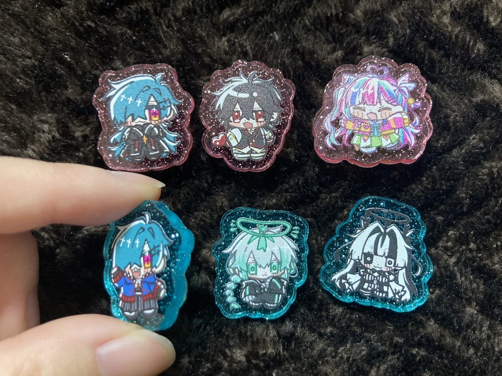 アクリルチップ（ピンク・ブルー）