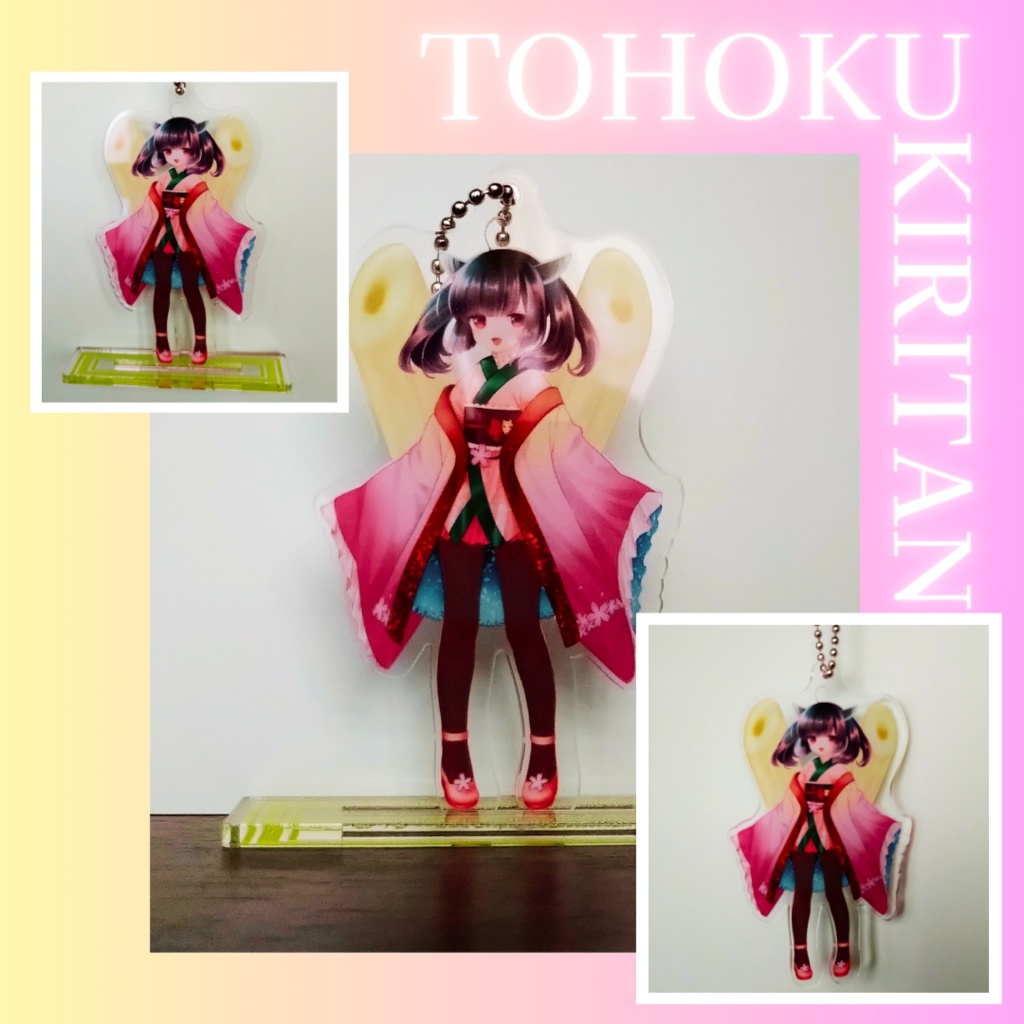 ★東北きりたん★　きりたんモダン着物　スタンド付きアクキー