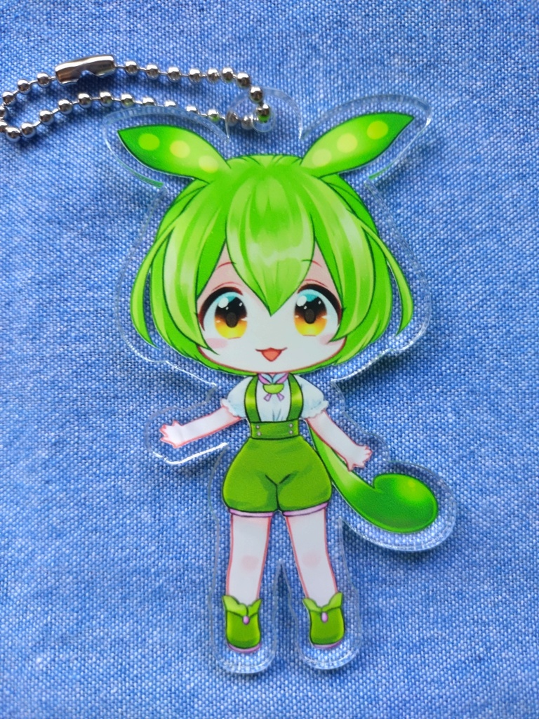 ★ずんだもん★　デフォルメアクキー➀　キラキラシール1枚付き