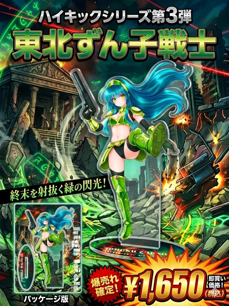 【ハイキックシリーズ第３弾】東北ずん子・バトルウォーリアー 〜終末を射抜く緑の閃光〜