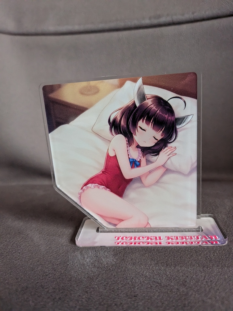 東北きりたん アクリルスタンドコースター ~ベッドでリラックスver.~