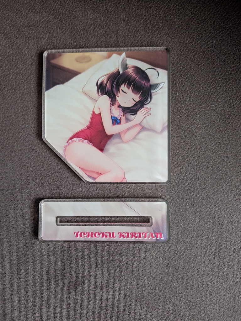 東北きりたん アクリルスタンドコースター ~ベッドでリラックスver.~