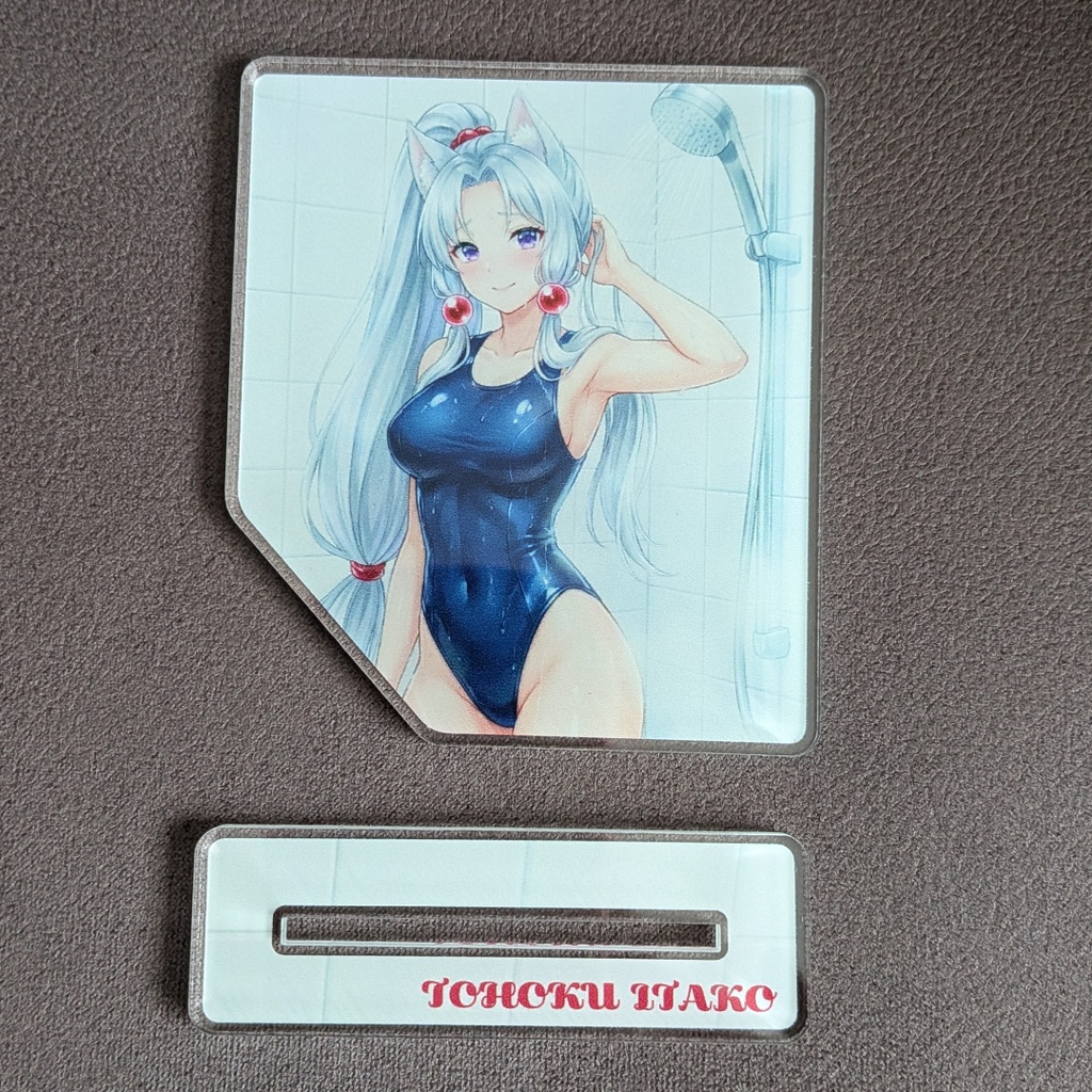 東北イタコ アクリルスタンドコースター ~シャワータイム スク水&赤水着Wパック~