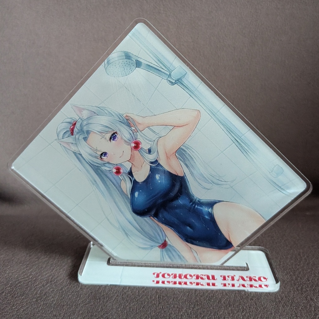東北イタコ アクリルスタンドコースター ~シャワータイム スク水&赤水着Wパック~