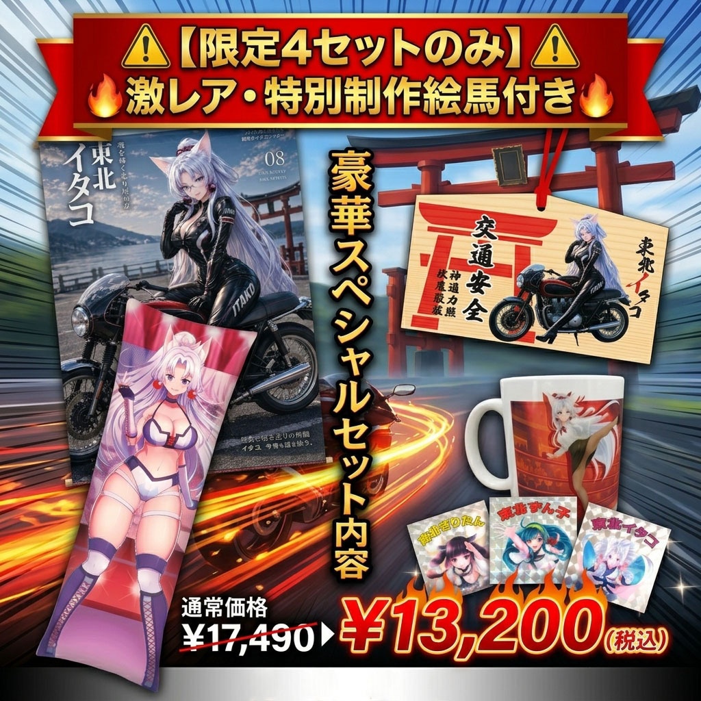 【限定4セット・激レア絵馬付き】東北イタコ「イタコライダー」超豪華スペシャルセット