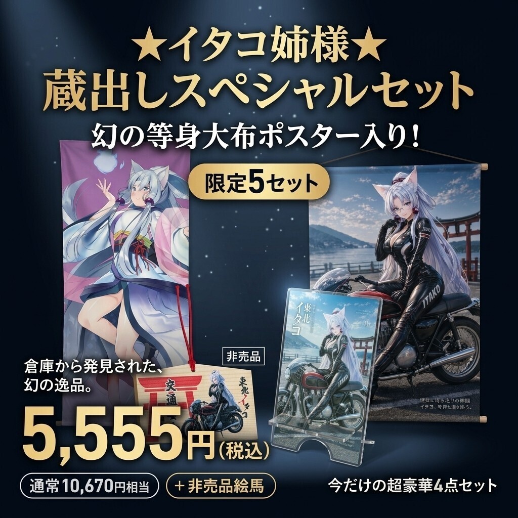 ★イタコ姉様★蔵出しスペシャルセット★　幻の等身大布ポスター入り！