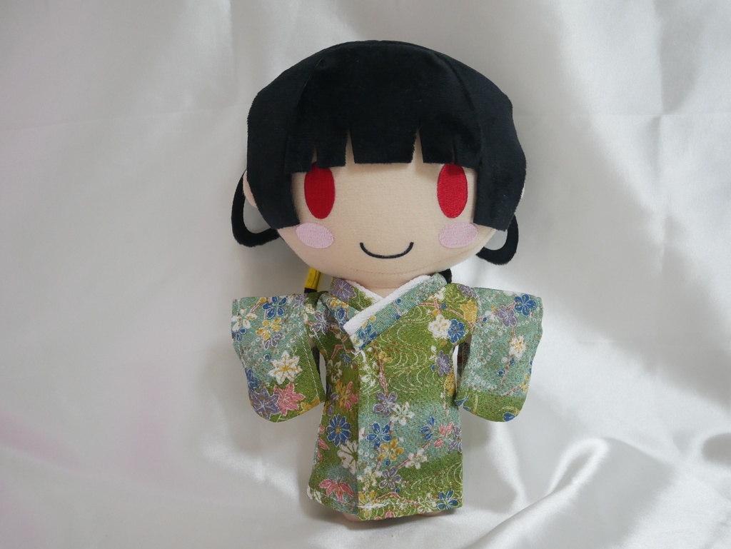 金彩ちりめん着物・深緑★本体のみ★