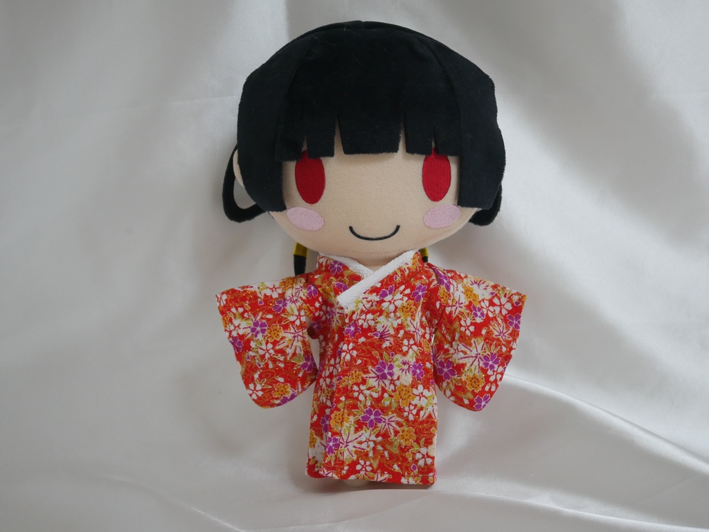 金彩ちりめん着物・赤★本体のみ★