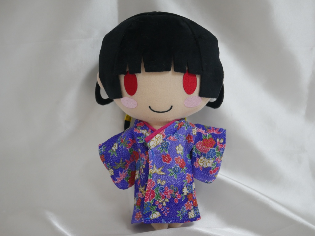 金彩ちりめん着物・濃い青★本体のみ★