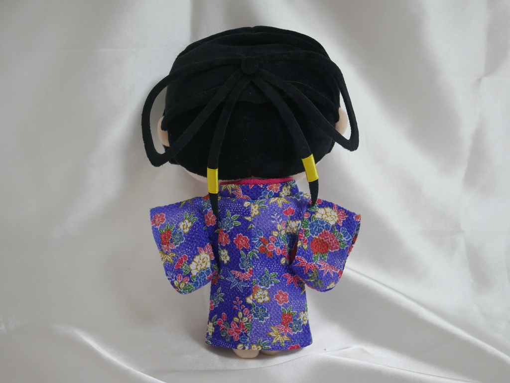 金彩ちりめん着物・濃い青★本体のみ★