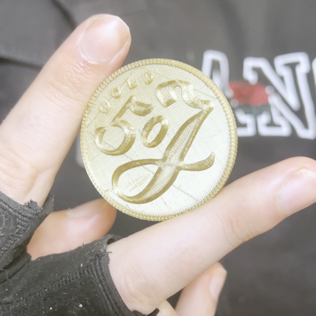 Johnny's Katana and Coin 3D model Cosplay Prop | Guilty Gear Strive | ジョニーの刀とコイン3Dモデルコスプレ小道具