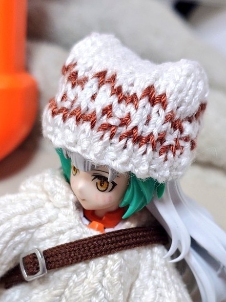 ネコミミニット帽子