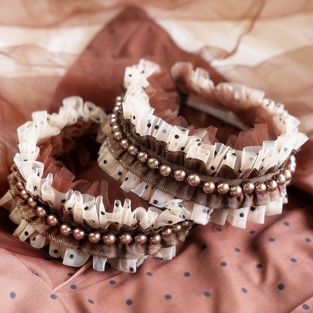 ふわふわデコレーションカチューシャ ブラウン