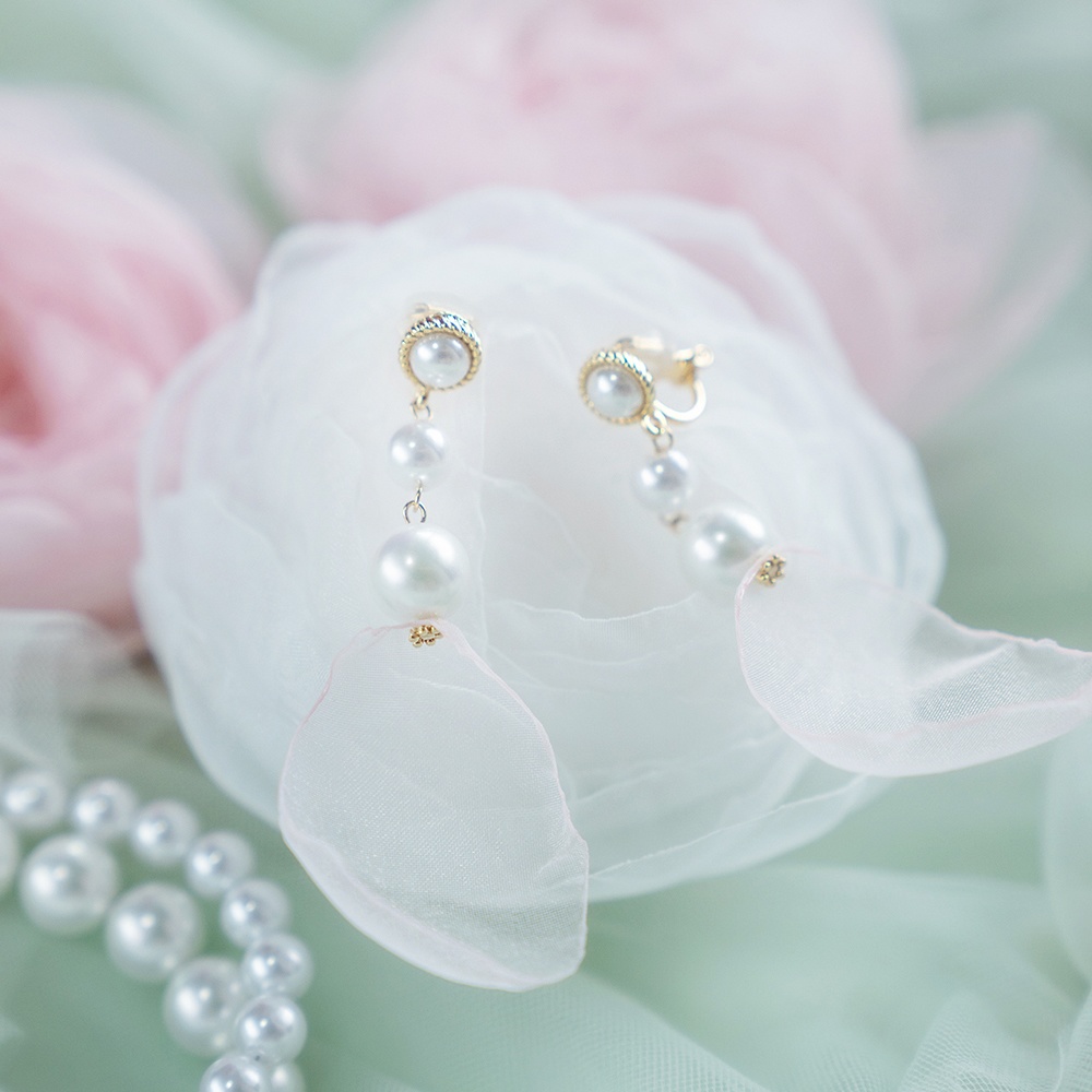 シースルーローズイヤリング(ピアス)