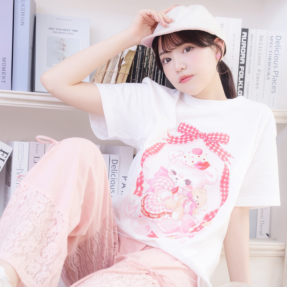 Lip Bear Tシャツ ホワイト