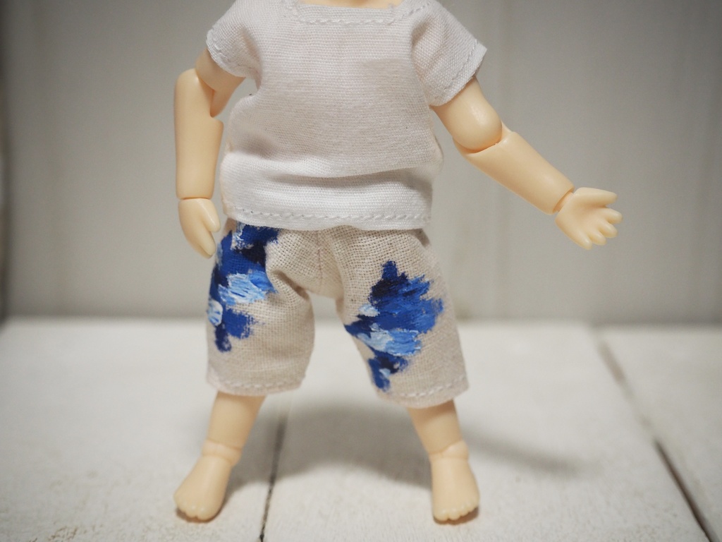 【残り2色!お値下げしました】ハーフパンツ カラーペイント ねんどろいどどーる オビツ11