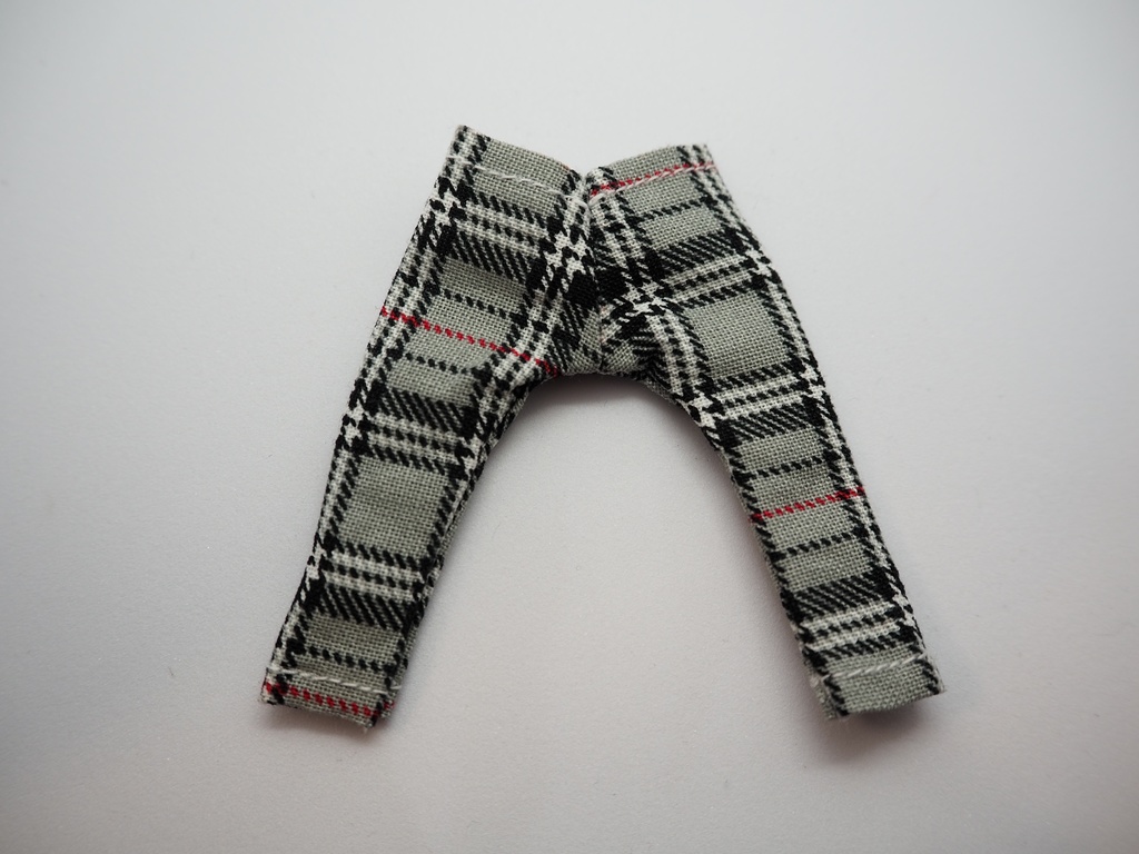 身長調整サイズ シンプルスリムパンツ チェック柄 ねんどろいどどーる用