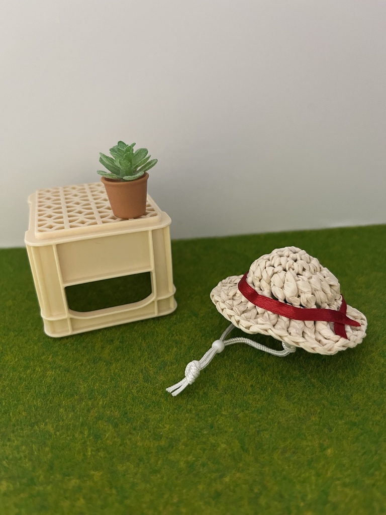 ドール用麦わら帽子