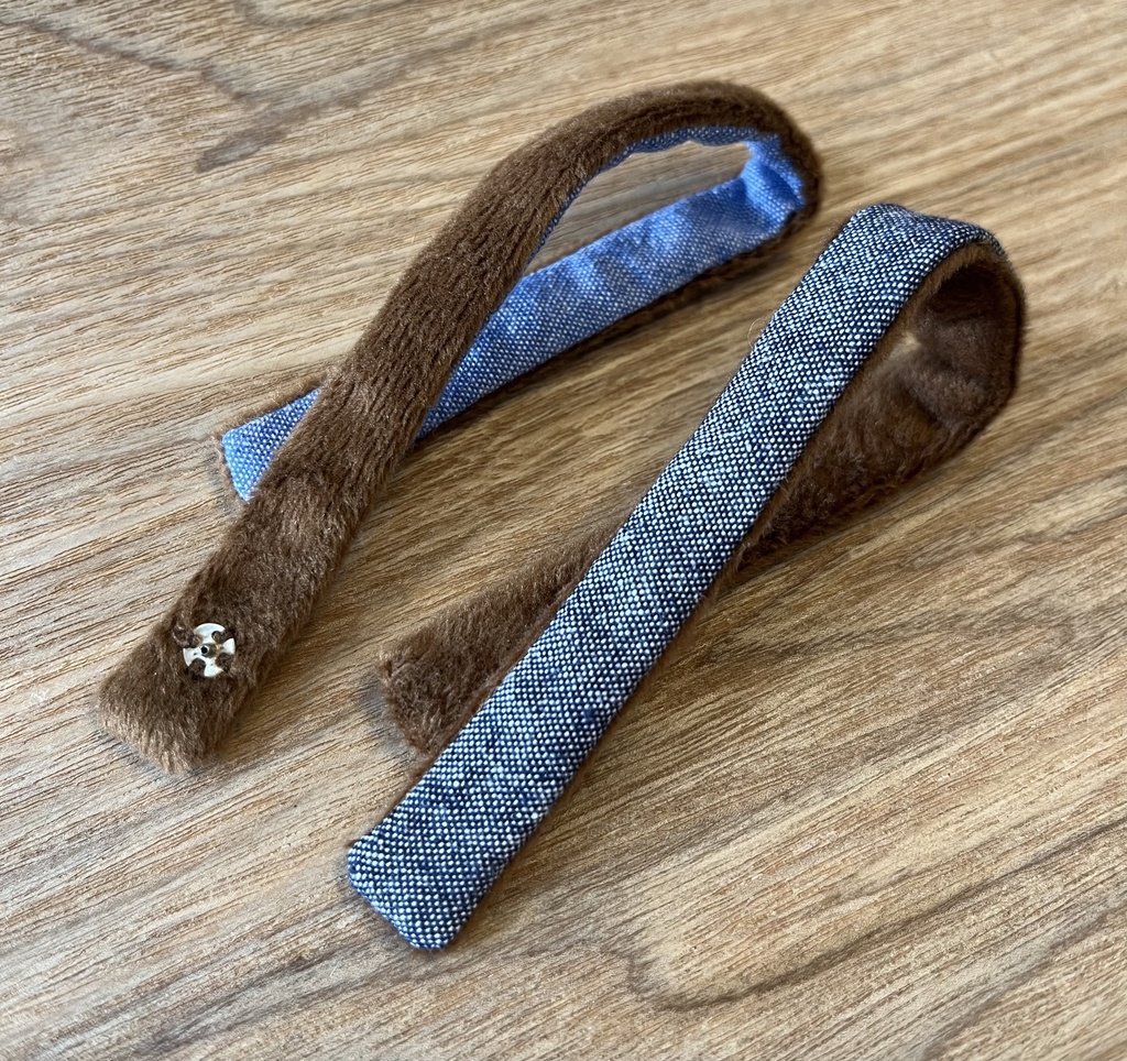 ドール用　ぐるぐるマフラー　デニムリバーシブル