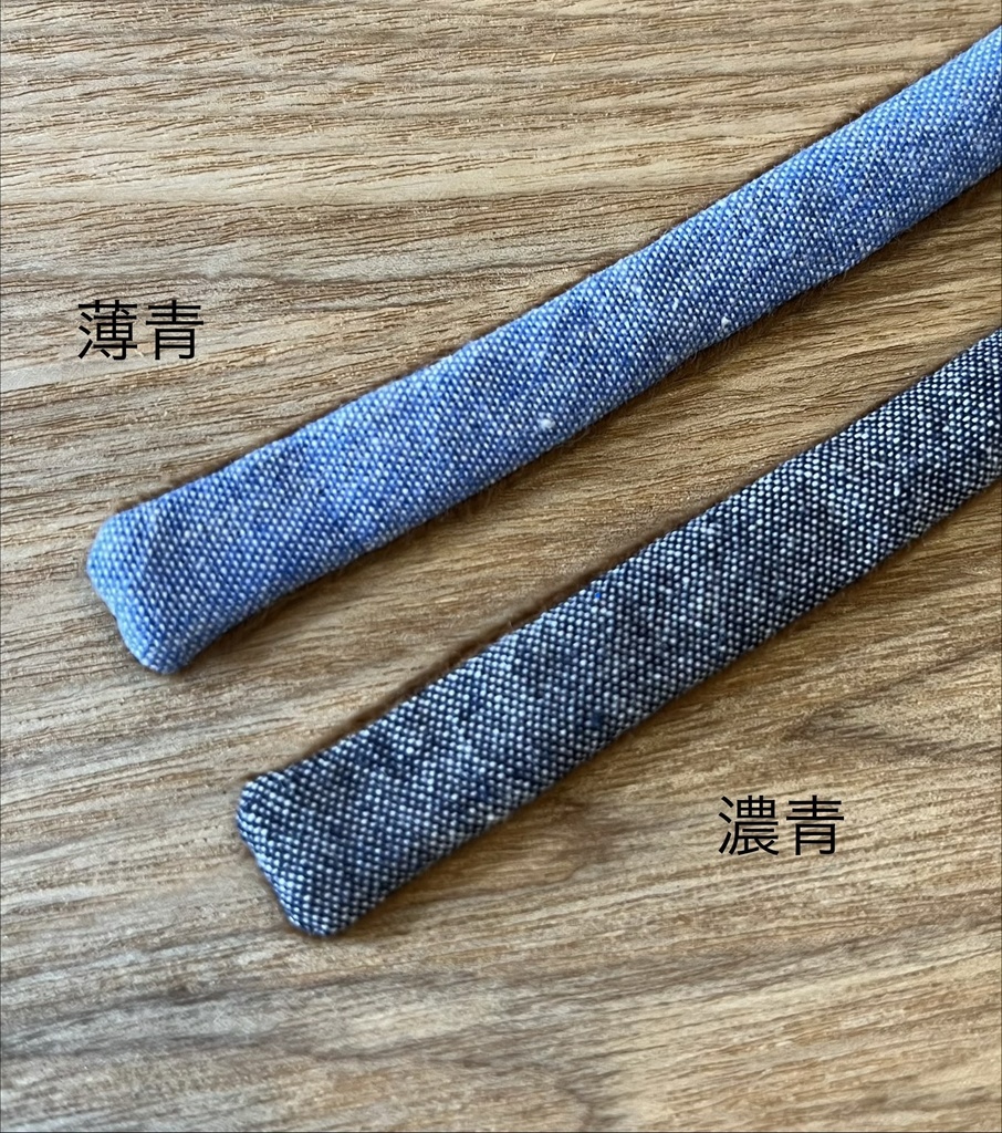 ドール用 ぐるぐるマフラー デニムリバーシブル