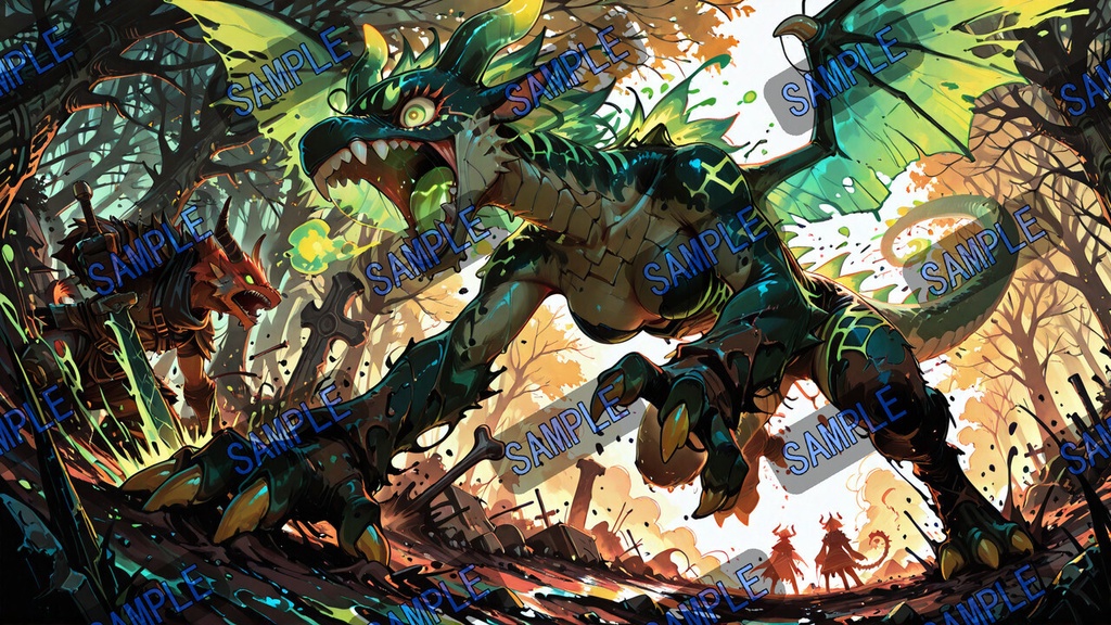属性竜の咆哮|ドラゴン壁紙セット