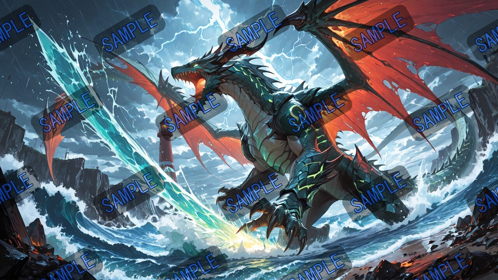 属性竜の咆哮|ドラゴン壁紙セット