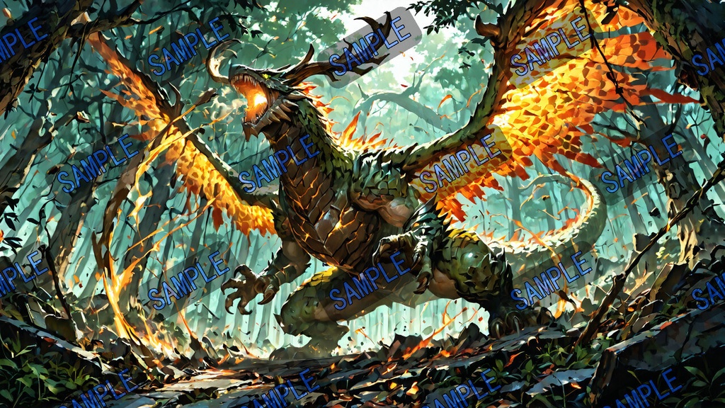 属性竜の咆哮|ドラゴン壁紙セット