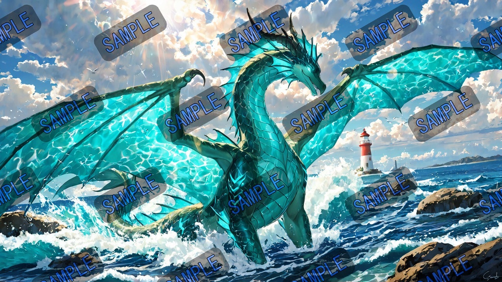 幻想竜の住む世界|ドラゴン壁紙セット